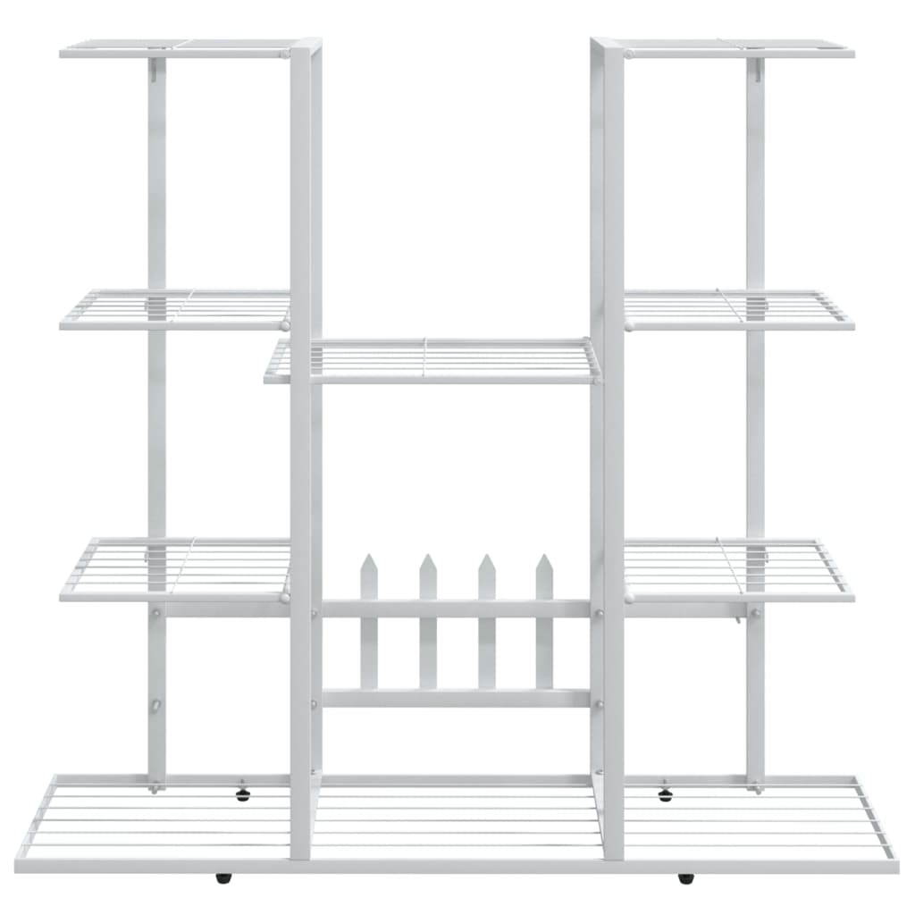 Vidaxl Blumenstandard 94.5x25x89 cm Eisenweiß