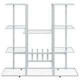 Vidaxl Blumenstandard 94.5x25x89 cm Eisenweiß