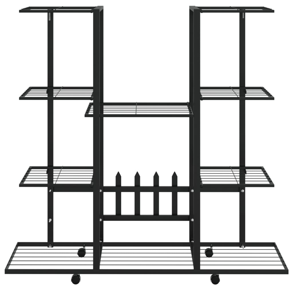 Vidaxl Flower Standard med hjul 94.5x24.5x91.5 cm Iron Black