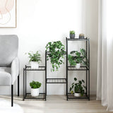 Vidaxl Flower Standard 83x25x80 cm de fer noir