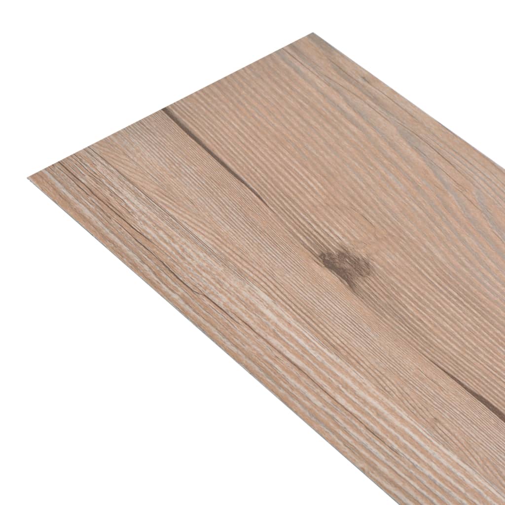 Vidaxl Floorboards Selvlavt 2,51 m² 2 mm PVC Brown Oak