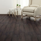 Planches de plancher vidaxl auto-adhésives 2,51 m² 2 mm en PVC brun foncé