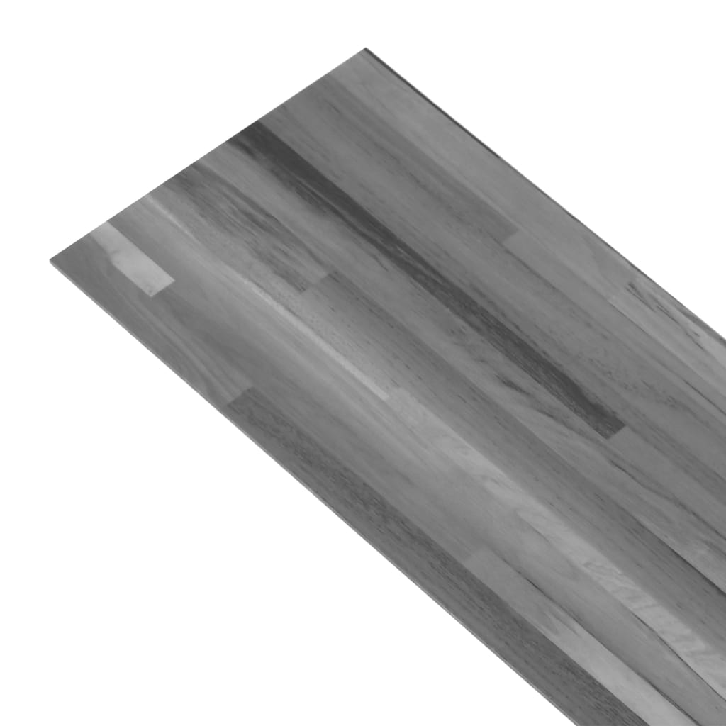 Boards de plancher Vidaxl auto-adhésif 2,51 m² 2 mm en PVC gris rayé