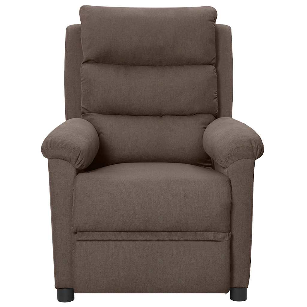 Vidaxl massagestoel elektrisch stof taupe