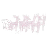 Vidaxl Christmas Decorations Rendeer and Slee 320 LEDS acrylique