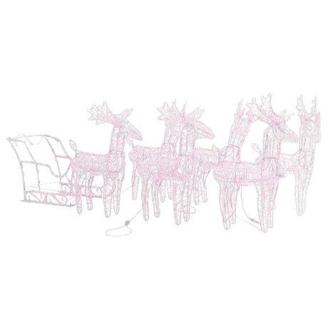 Vidaxl Christmas Decorations Rendeer and Slee 320 LEDS acrylique