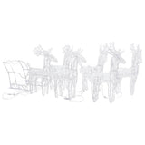 Vidaxl Christmas Decorations Rendeer and Slee 320 LEDS acrylique