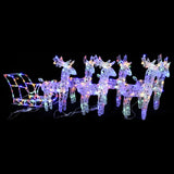 Vidaxl Christmas Decorations Rendeer and Slee 320 LEDS acrylique