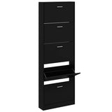 Armoire à chaussures Vidaxl 59x17x169 cm Bois de bois transformé