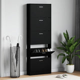 Armoire à chaussures Vidaxl 59x17x169 cm Bois de bois transformé