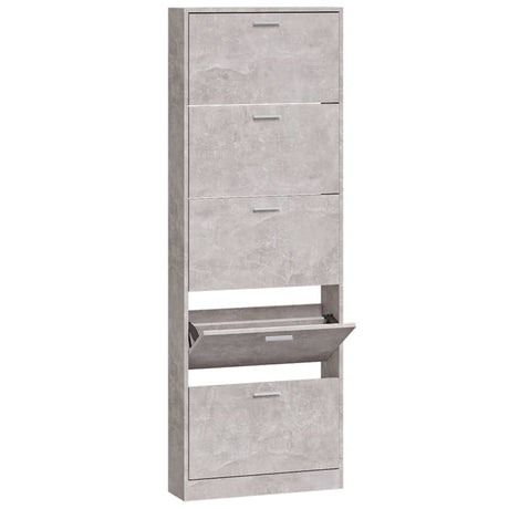 Armoire à chaussures Vidaxl 59x17x169 cm Prix en béton en bois transformé