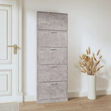 Armoire à chaussures Vidaxl 59x17x169 cm Prix en béton en bois transformé