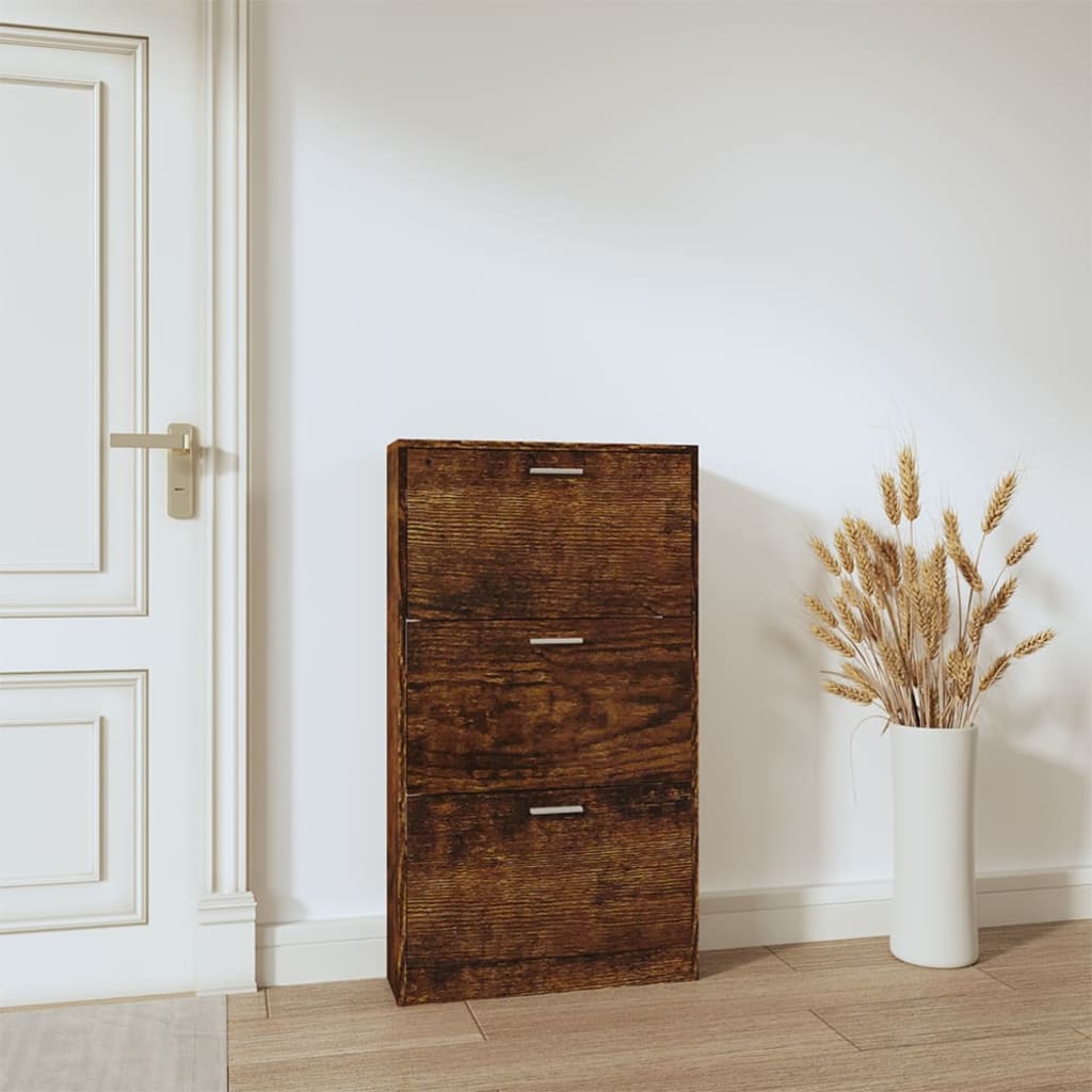 Vidaxl Schong Cabinet 59x17x108 cm Propertéiert Holz gefëmmt OK faarweg