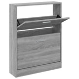 Armoire à chaussures Vidaxl 59x17x81 cm en bois de bois de bois sonoma