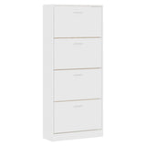 Armoire à chaussures Vidaxl 63x24x147 cm Bois de bois transformé