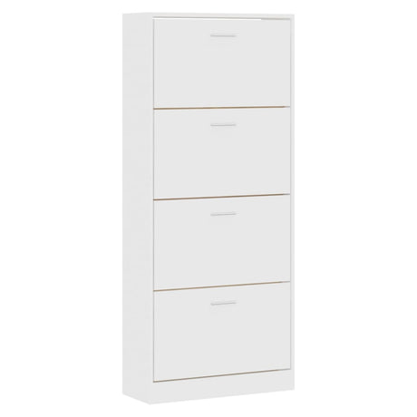 Armoire à chaussures Vidaxl 63x24x147 cm Bois de bois transformé