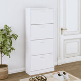 Armoire à chaussures Vidaxl 63x24x147 cm Bois de bois transformé