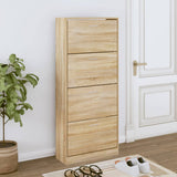 Armoire à chaussures Vidaxl 63x24x147 cm Wood Wood Sonoma Oak colored