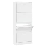 Szafka buta vidaxl 63x24x147 cm Właściwą drewno White Gloss White