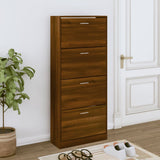 Vidaxx armoire à chaussures 63x24x147 cm bois fini couleur chêne marron
