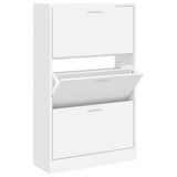 Armoire à chaussures Vidaxl 63x24x103 cm Bois de bois transformé