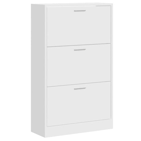 Vidaxx armoire à chaussures 63x24x103 cm bois fini blanc brillant