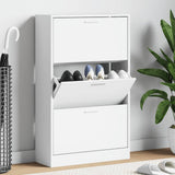Vidaxx armoire à chaussures 63x24x103 cm bois fini blanc brillant