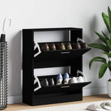 Armoire à chaussures Vidaxl 63x24x81 cm Bois de bois de propriété