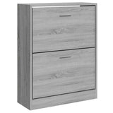 Armoire à chaussures vidaxl 63x24x81 cm en bois de bois de bois sonoma