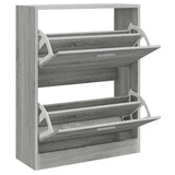 Armoire à chaussures vidaxl 63x24x81 cm en bois de bois de bois sonoma