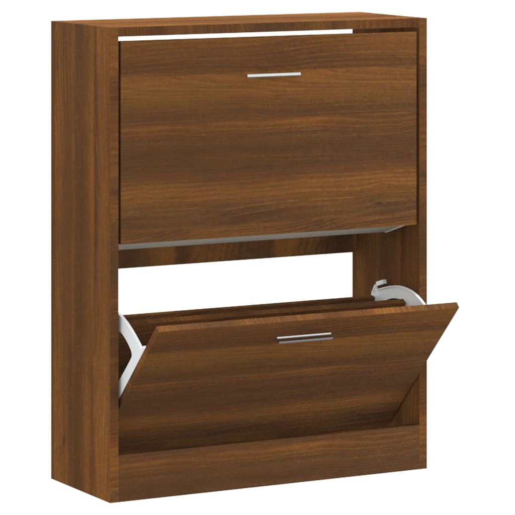 VidaXL shoe cabinet 63x24x81 cm Properted wood brown oak color