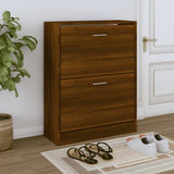 Armoire à chaussures Vidaxl 63x24x81 cm Couleur de chêne brun en bois propriété