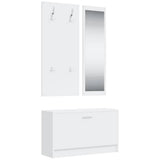 Ensemble d'armoires à chaussures Vidaxl 3-en-1 en bois blanc