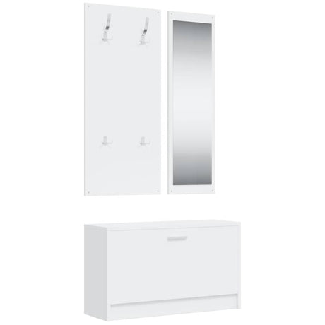 Ensemble d'armoires à chaussures Vidaxl 3-en-1 en bois blanc
