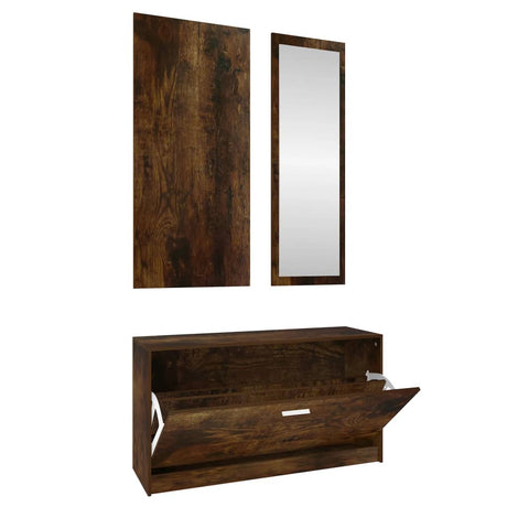 Ensemble d'armoire à chaussures Vidaxl 3-en-1 en bois édité sonoma colored