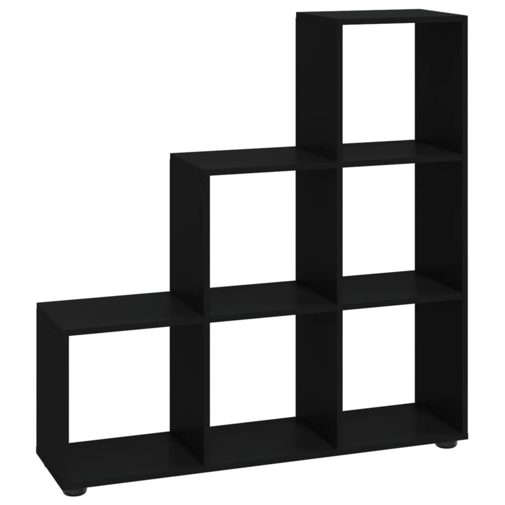Vidaxl boekenkast trapvormig 107 cm bewerkt hout zwart