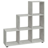 Vidaxl boekenkast trapvormig 107 cm bewerkt hout betongrijs