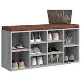 Vidaxl schoenenbank 103x30x48 cm bewerkt hout grijs sonoma eikenkleur