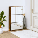 VidaXL shoe cabinet with mirror 3-layer 63x17x102.5 cm smoked oak