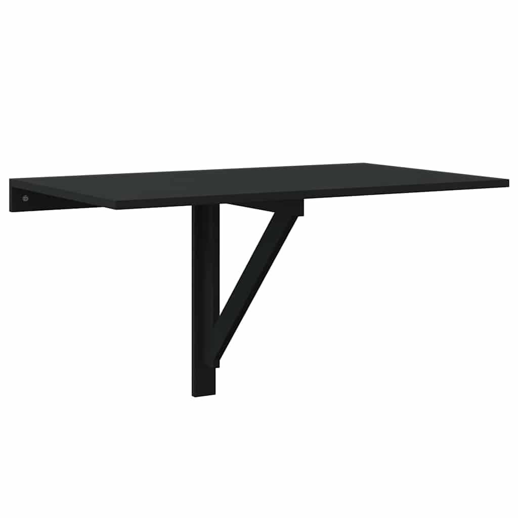 Vidaxl wandtafel inklapbaar 100x60x56 cm bewerkt hout zwart