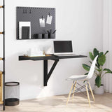 Vidaxl wandtafel inklapbaar 100x60x56 cm bewerkt hout zwart