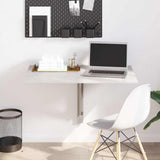 Vidaxl wandtafel inklapbaar 100x60x56 cm bewerkt hout betongrijs