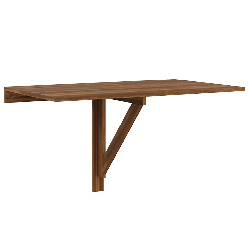 Vidaxl wandtafel inklapbaar 100x60x56 cm bewerkt hout bruineiken