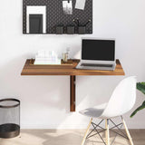Vidaxl wandtafel inklapbaar 100x60x56 cm bewerkt hout bruineiken
