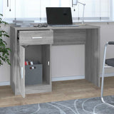 Vidaxl bureau met kast en lade 100x40x73 cm bewerkt hout grijs sonoma