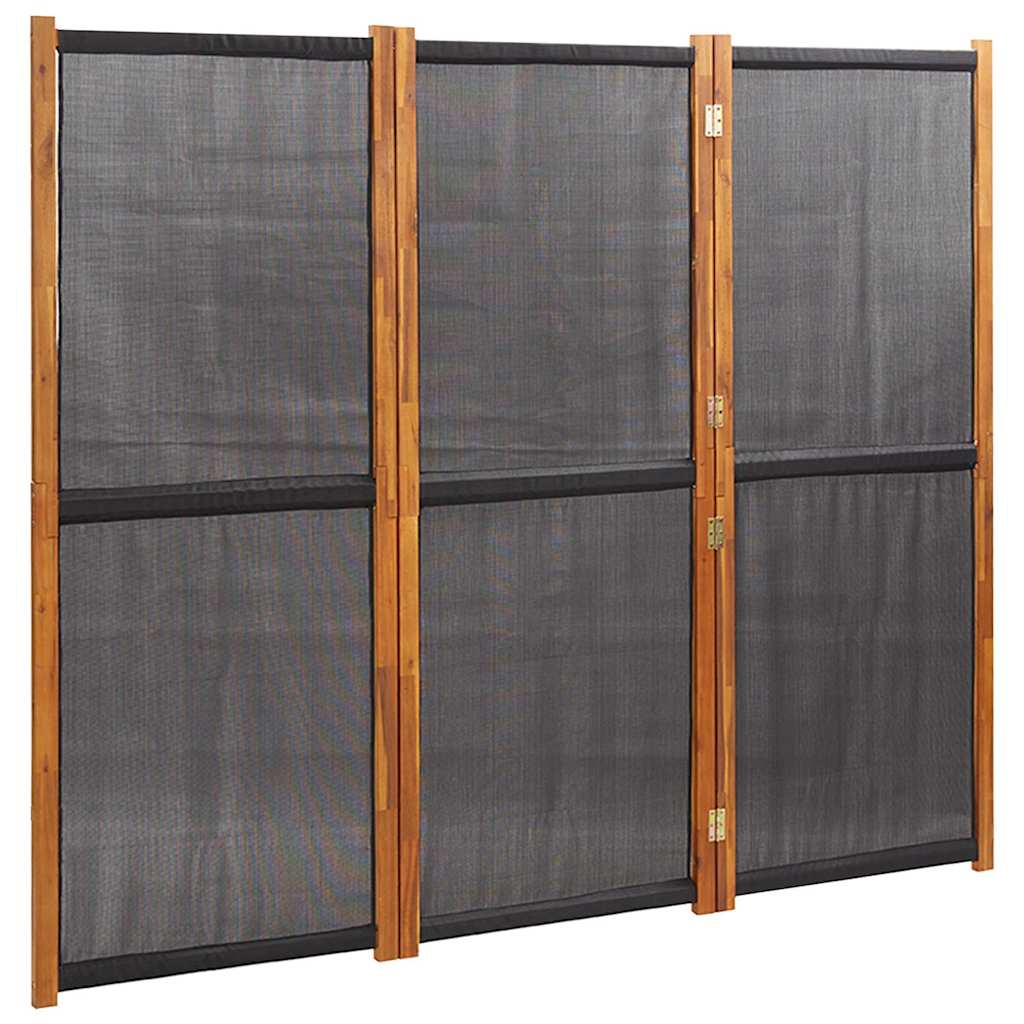 Vidaxl kamerscherm met 3 panelen 210x180 cm zwart
