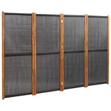 Vidaxl kamerscherm met 4 panelen 280x180 cm zwart