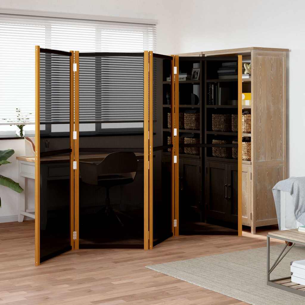 Vidaxl kamerscherm met 4 panelen 280x180 cm zwart