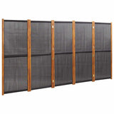 Vidaxl kamerscherm met 5 panelen 350x180 cm zwart