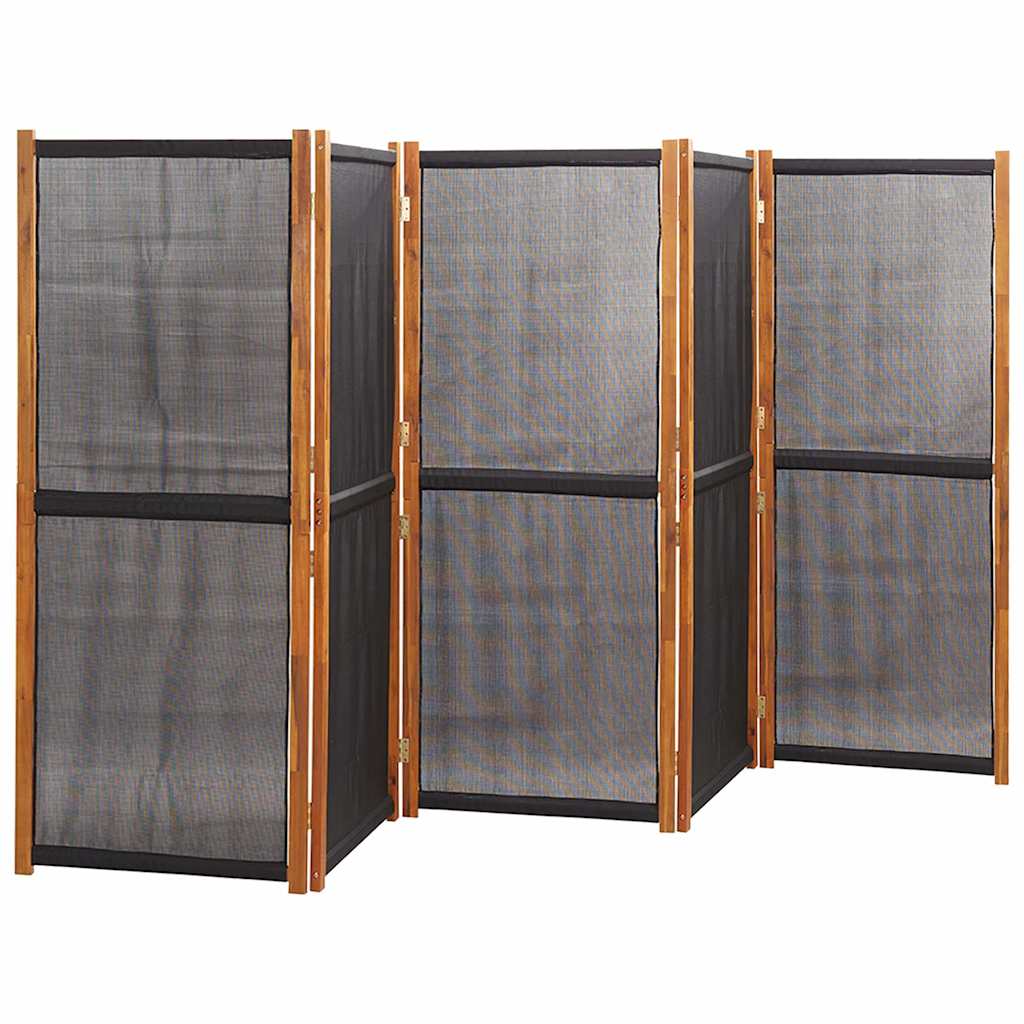 Vidaxl kamerscherm met 5 panelen 350x180 cm zwart
